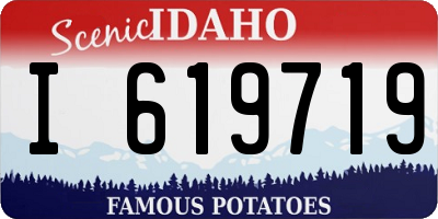 ID license plate I619719