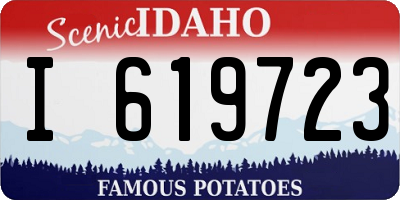 ID license plate I619723