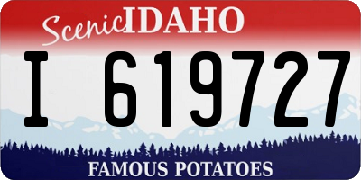 ID license plate I619727