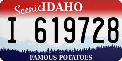 ID license plate I619728