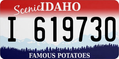 ID license plate I619730
