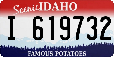 ID license plate I619732