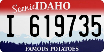 ID license plate I619735