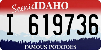 ID license plate I619736