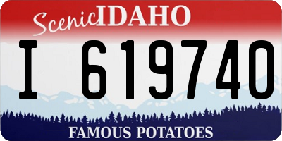 ID license plate I619740