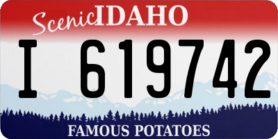 ID license plate I619742