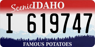 ID license plate I619747