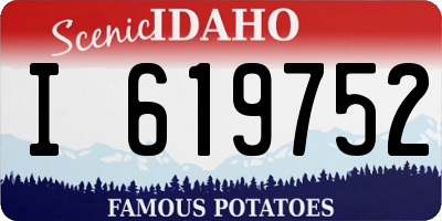 ID license plate I619752