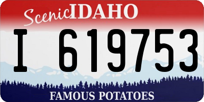 ID license plate I619753