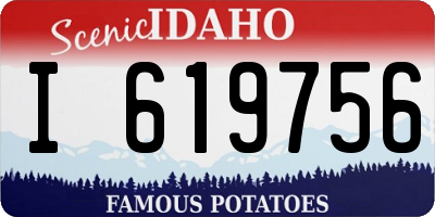 ID license plate I619756