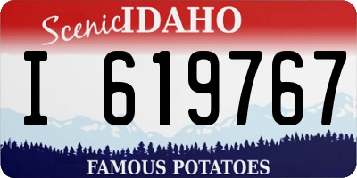 ID license plate I619767
