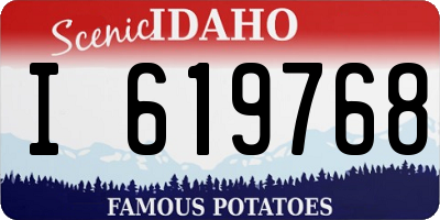 ID license plate I619768