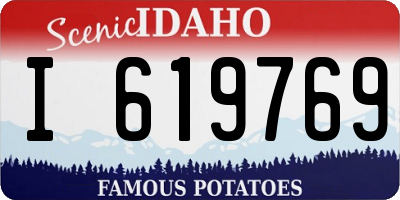 ID license plate I619769