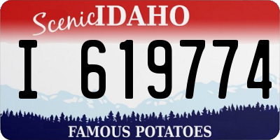 ID license plate I619774
