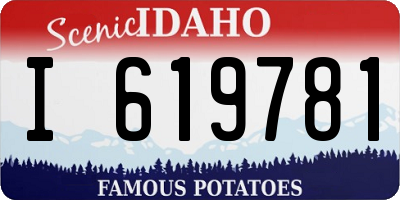 ID license plate I619781