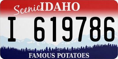 ID license plate I619786
