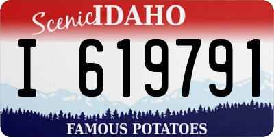 ID license plate I619791