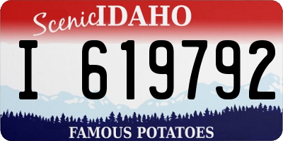 ID license plate I619792