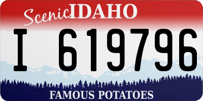 ID license plate I619796
