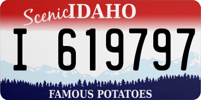ID license plate I619797