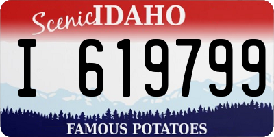 ID license plate I619799