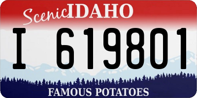ID license plate I619801