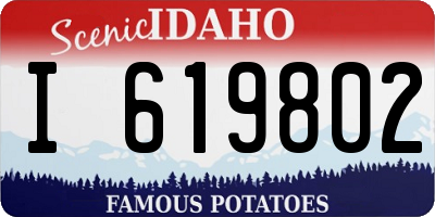 ID license plate I619802