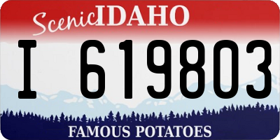 ID license plate I619803