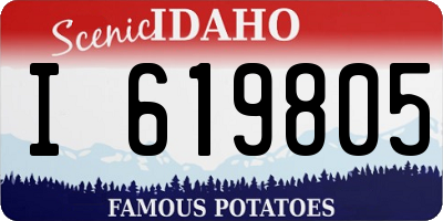 ID license plate I619805