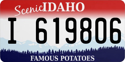 ID license plate I619806