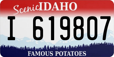 ID license plate I619807