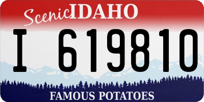 ID license plate I619810