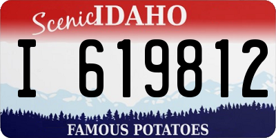 ID license plate I619812