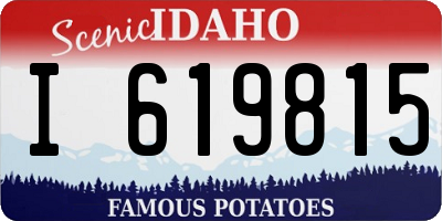 ID license plate I619815