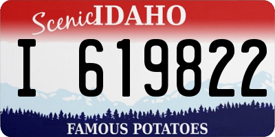 ID license plate I619822