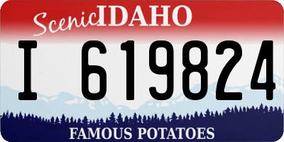 ID license plate I619824