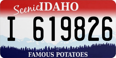 ID license plate I619826