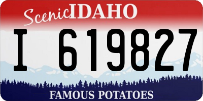 ID license plate I619827