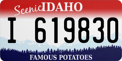 ID license plate I619830