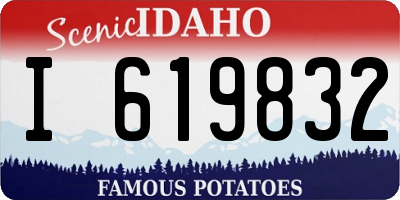 ID license plate I619832