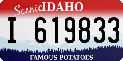 ID license plate I619833