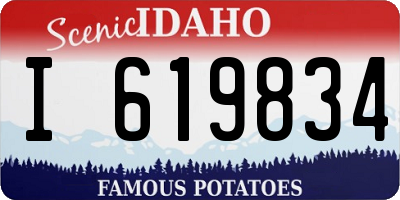 ID license plate I619834
