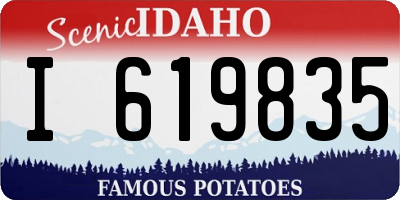 ID license plate I619835