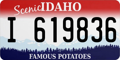 ID license plate I619836