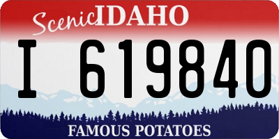 ID license plate I619840