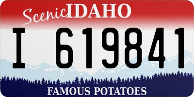 ID license plate I619841