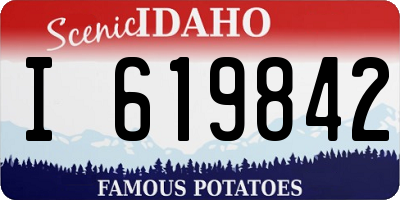ID license plate I619842