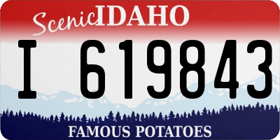 ID license plate I619843