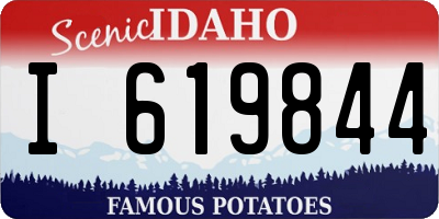 ID license plate I619844