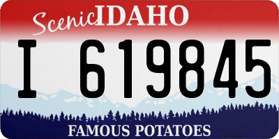 ID license plate I619845